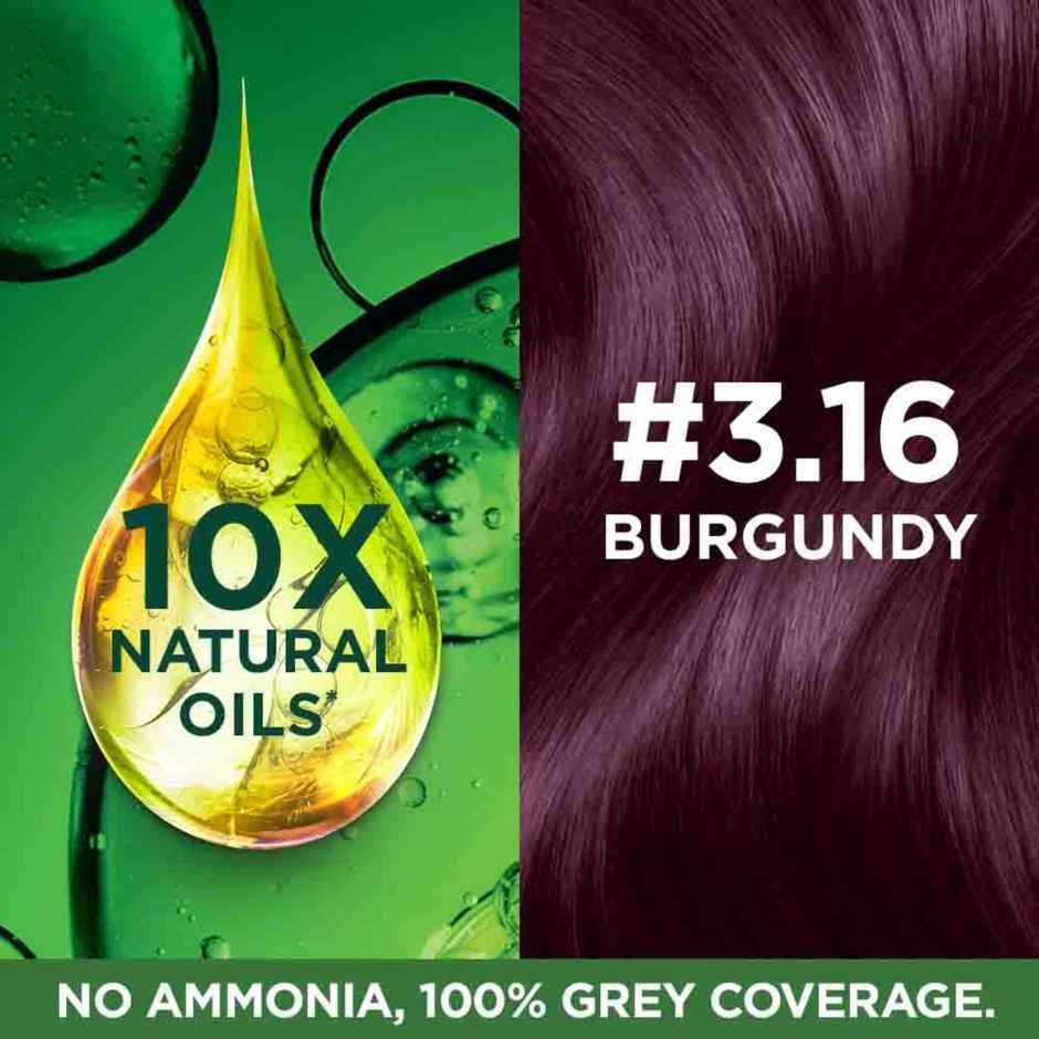 Garnier Color Naturals Long-Lasting Creme Hair Color | Burgundy - Shade 3.16