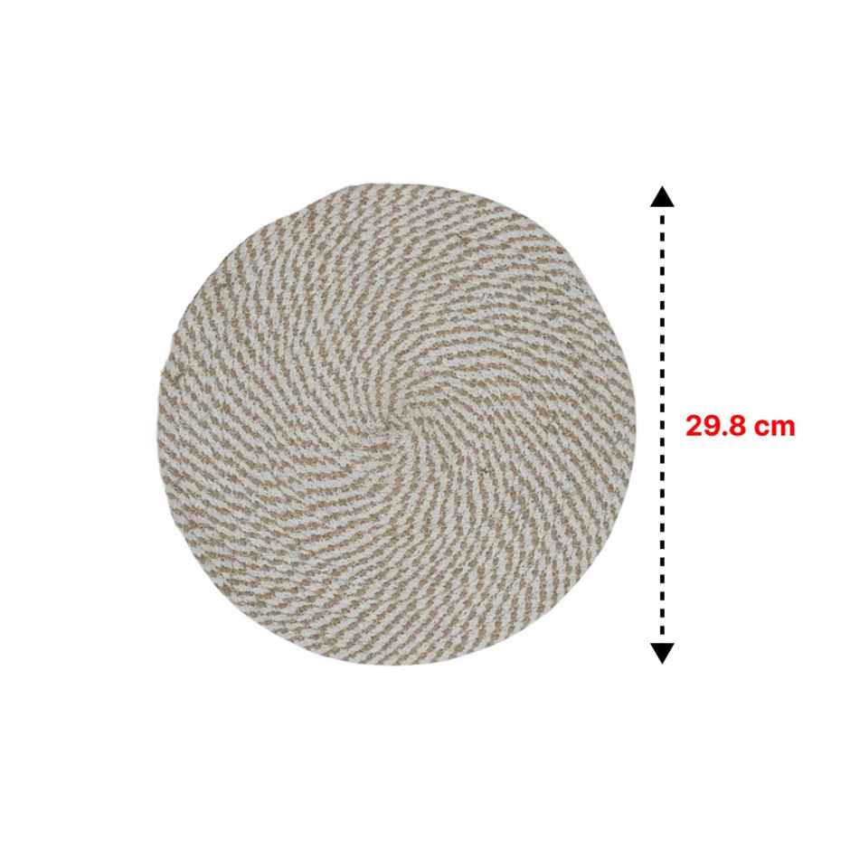 Hosta Homes Pure Cotton White & Beige Reversible Table Place Mats | Pack of 2