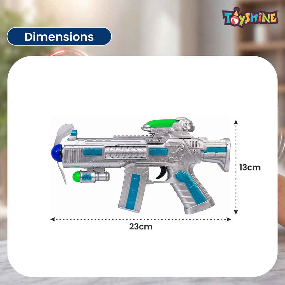 Toyshine Space Musical Toy Gun For Kids With Flashing Lights - Assorted