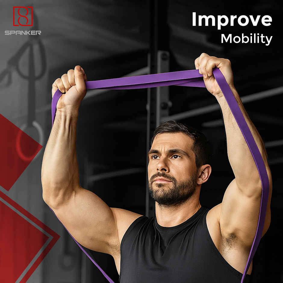 Spanker Sports 45mm Natural Rubber Resistance Band for Fitness, Yoga & Strength Training