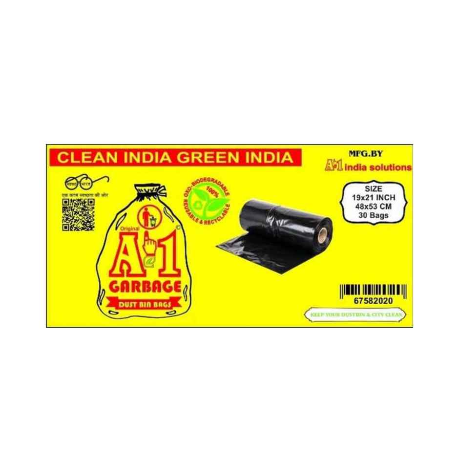 A1 Biodegradable Garbage Dustbin Bags (19 x 21) - Flat Sheet