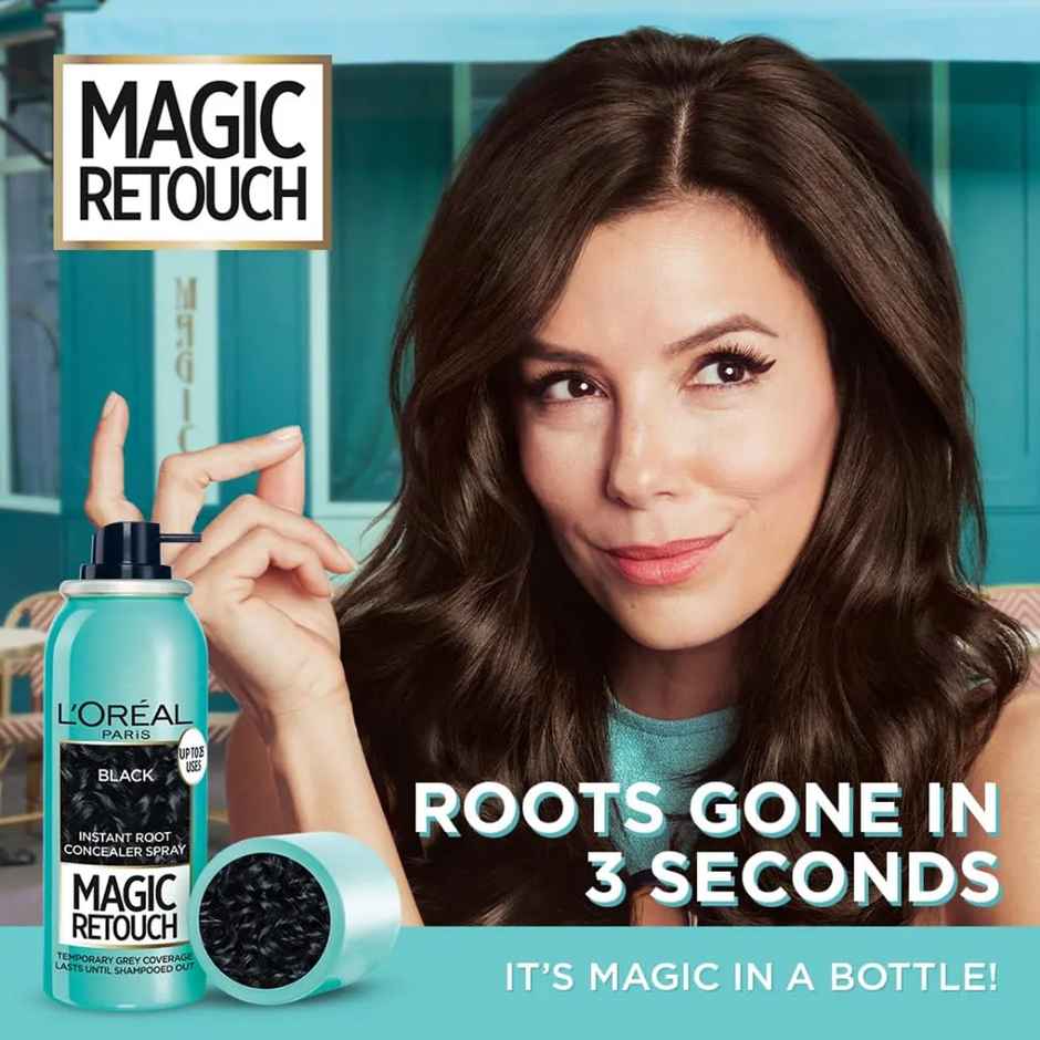 L'Oreal Paris Magic Retouch Root Touch Up Hair Colour Spray, 1 Black