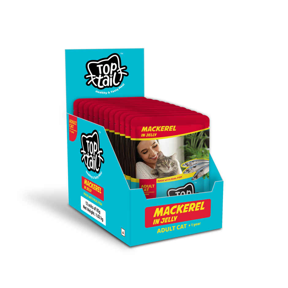 Top Tail Adult Wet Cat Food Real Mackerel in Jelly