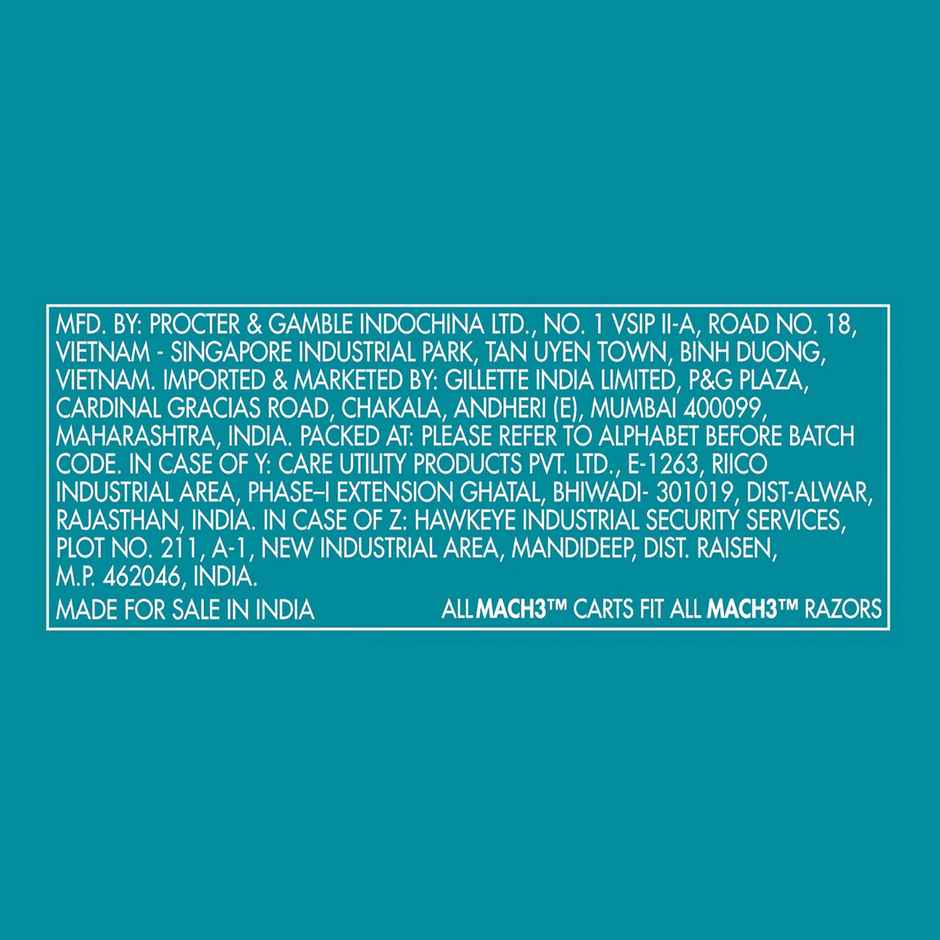 Gillette Mach3 Shaving Blades For Men (10 Cartridges)