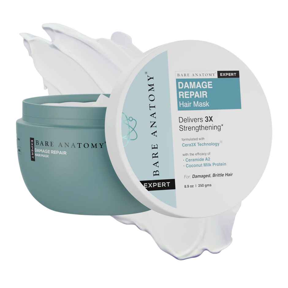 Bare Anatomy Damage Repair Hair Mask Hair Mask For Dry & Frizzy Hair With Coconut Milk Protein