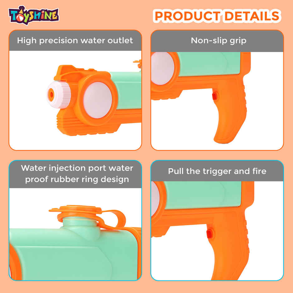 Toyshine Water Gun Toy | 180 ml Capacity | High Pressure Summer Water Blaster for Kids