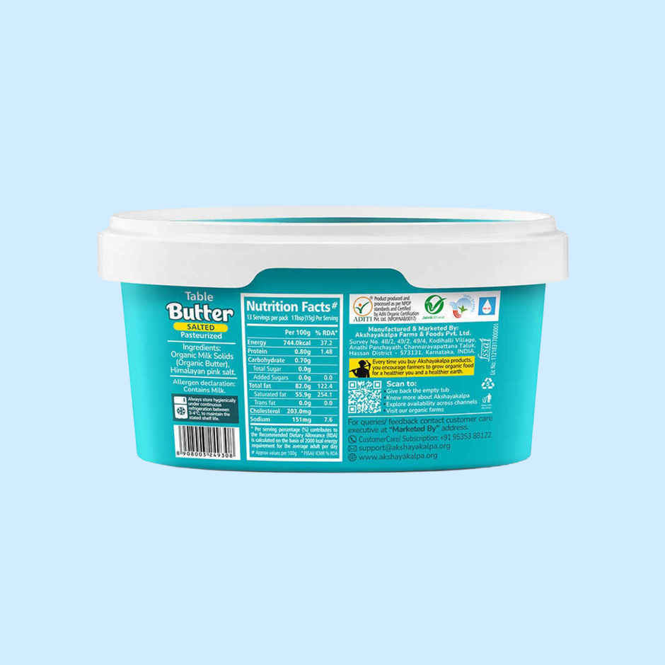 Akshayakalpa Organic Salted Table Butter