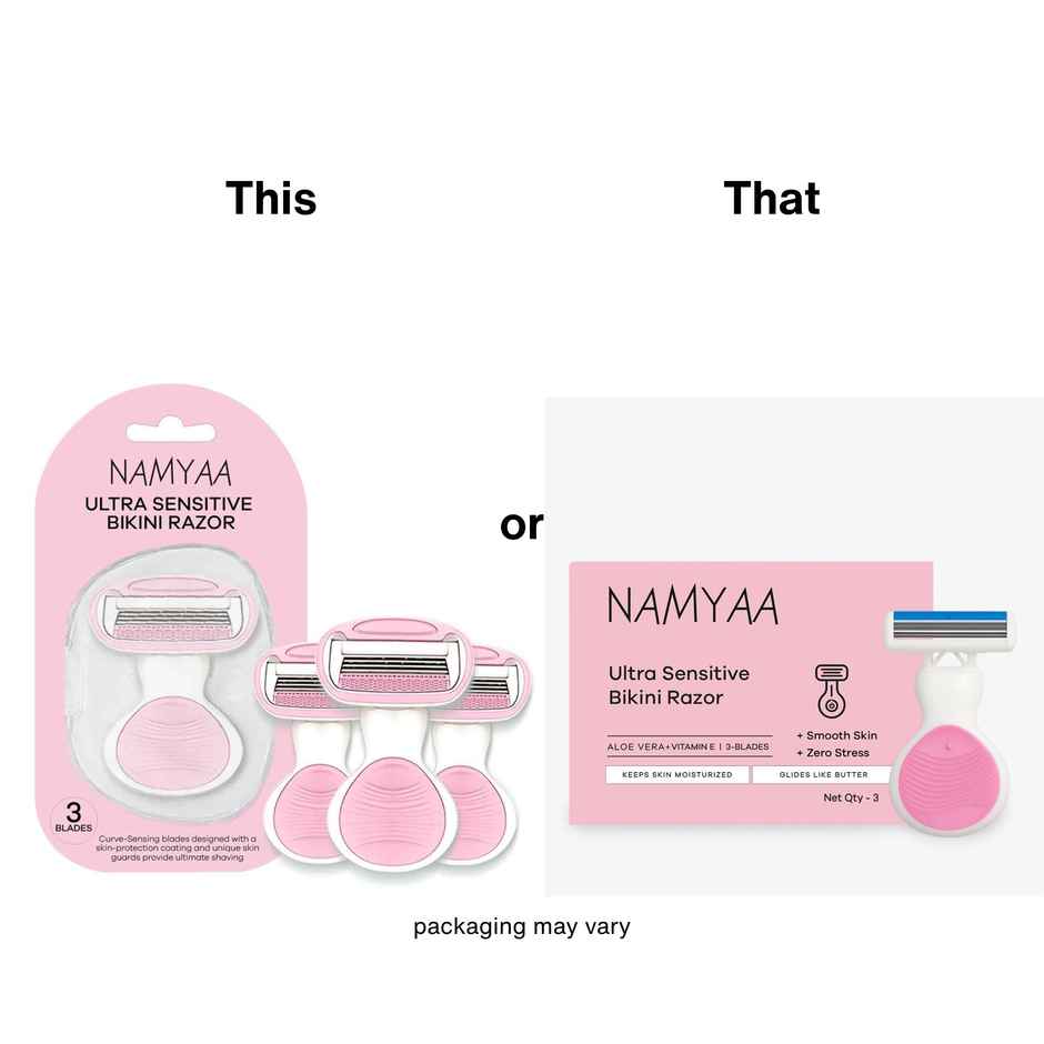 Namyaa Ultra Sensitive Bikini Razor For Women | 3 Blade Precision