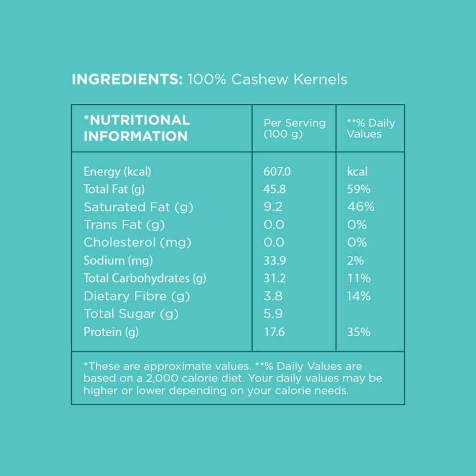 Open Secret Premium Whole Cashews (Kaju) -High Protein, Fasting Vrat Special, Healthy Snacking