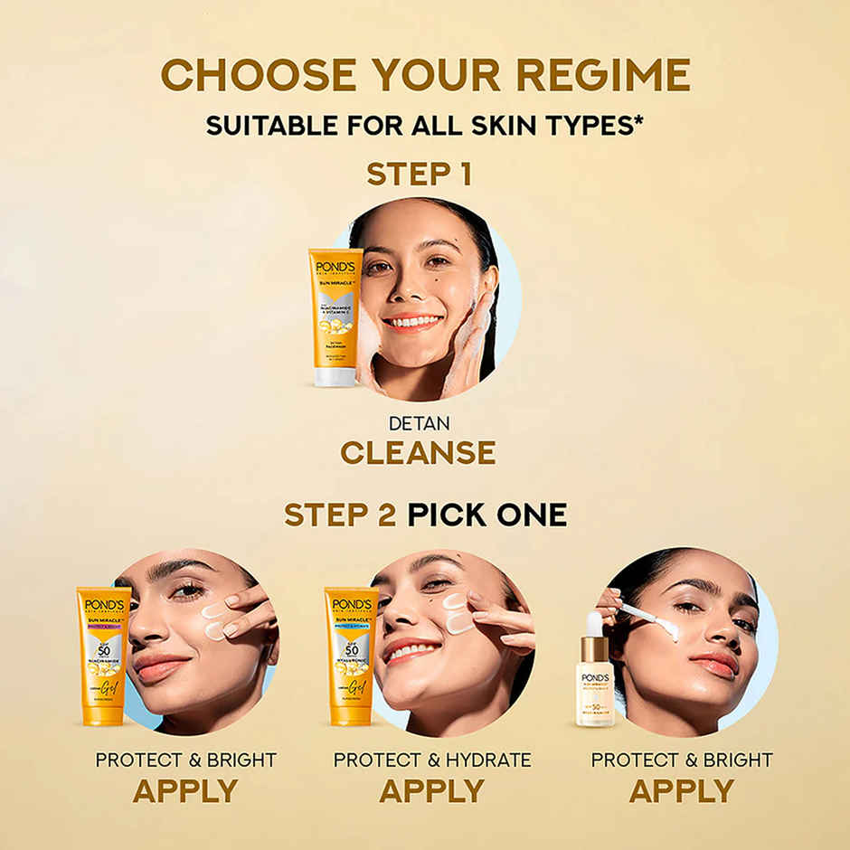 Pond's Detan Facewash, With Niacinamide & Vitamin C, Reduces Tan In 7 Days, For All Skin Types