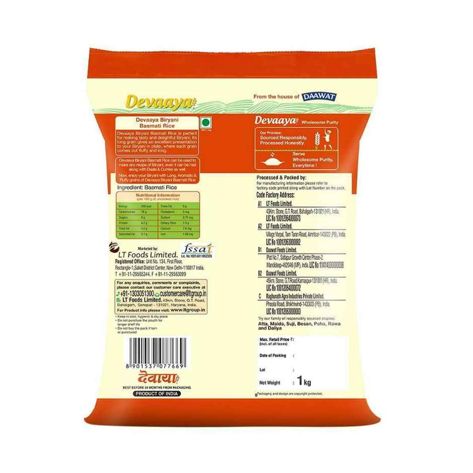 Devaaya Biryani Basmati Rice