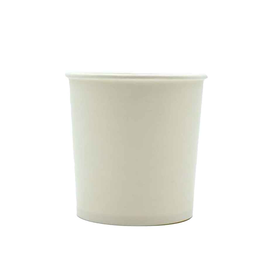 Disposable White Paper Container Without Lid | Pack Of 10 | 750 ml | Tempware