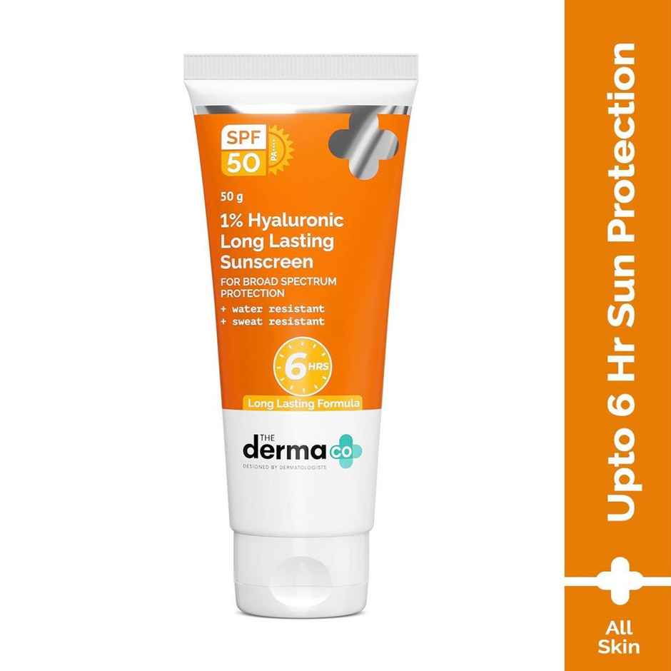 The Derma Co 1% Hyaluronic Long Lasting Sunscreen SPF 50, PA++++ | Sun Protection For All skin