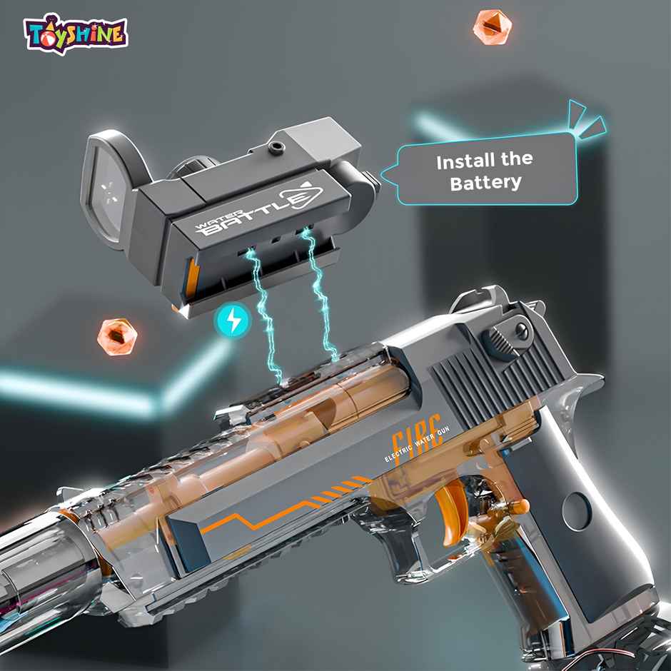 Toyshine Pistol Design Automatic Water Squirt Gun with Light | Rechargeable