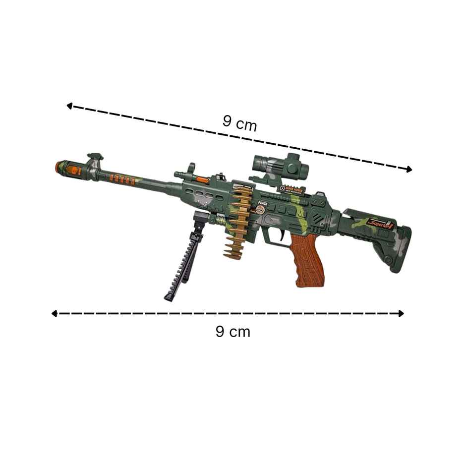 Toyshine Army Style Toy Gun With Music, Lights And Laser Light (4 - 8 Years)