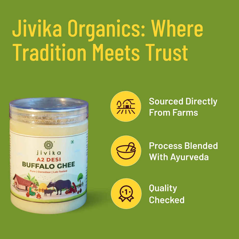 Jivika A2 Desi Buffalo Ghee | Traditionally Churned Bilona Method