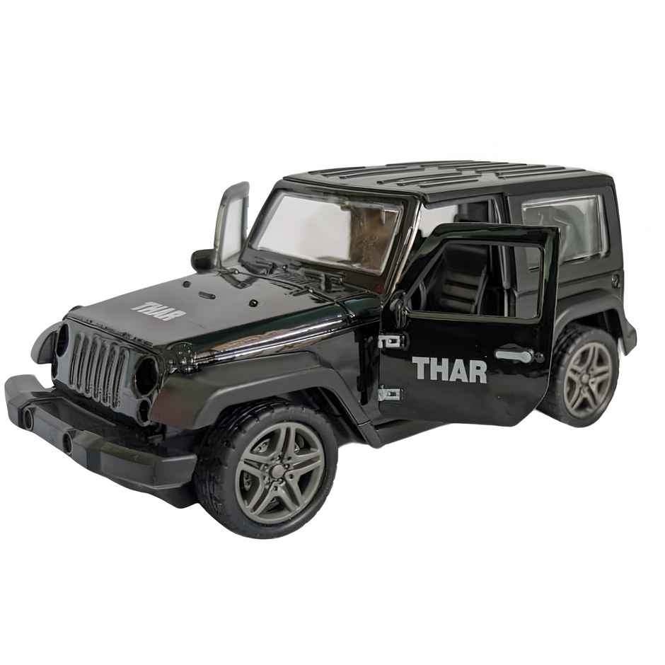 Toyshine 1:32 Scale Diecast Thar Vehicle with Pull Back & Opening Doors - Black