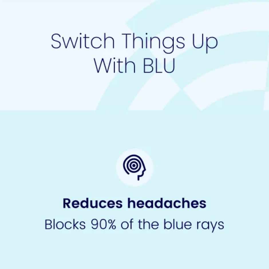 Lenskart Blu Unisex Solid TR90 Computer Glasses | Blue - L