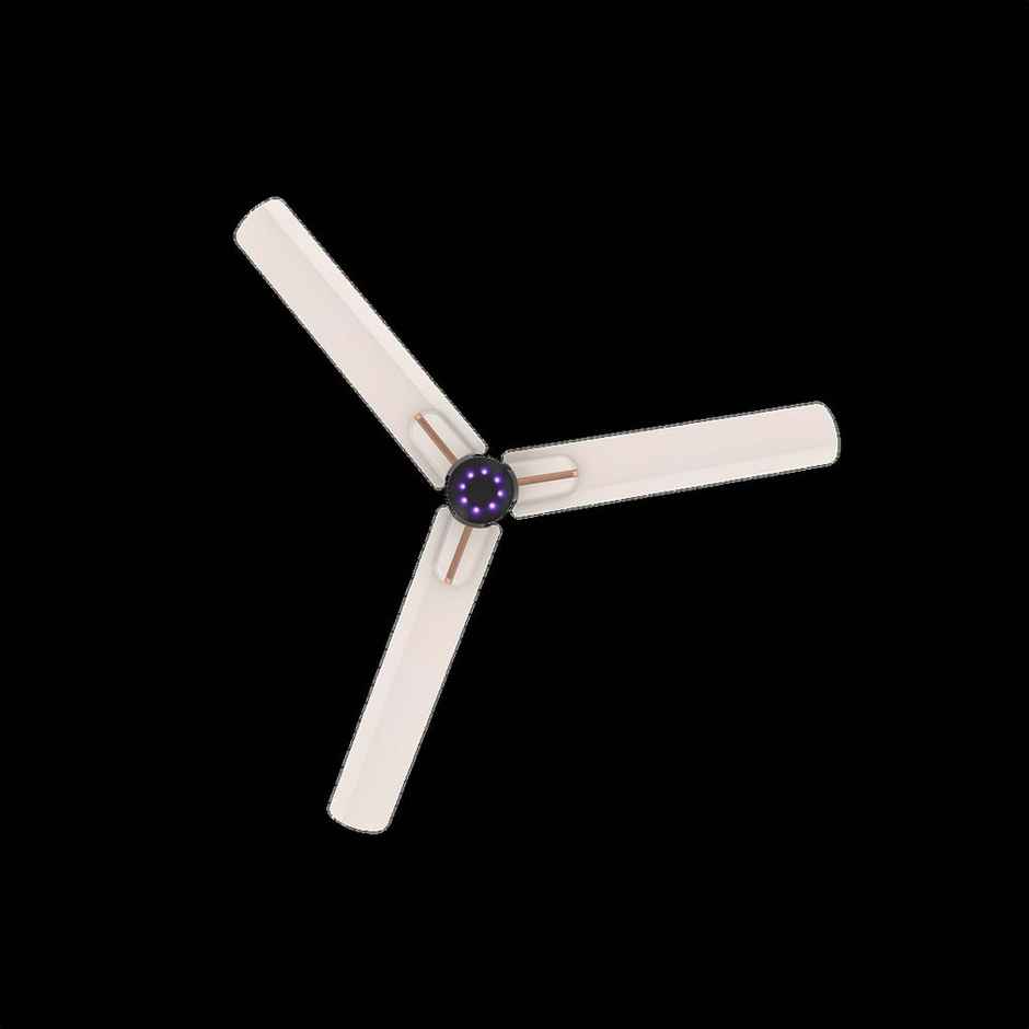 Polycab Wizzy Neo BLDC Ceiling fan, 1200mm, Remote Control, 5-Star, 6 Speed Setting, White Rosegold