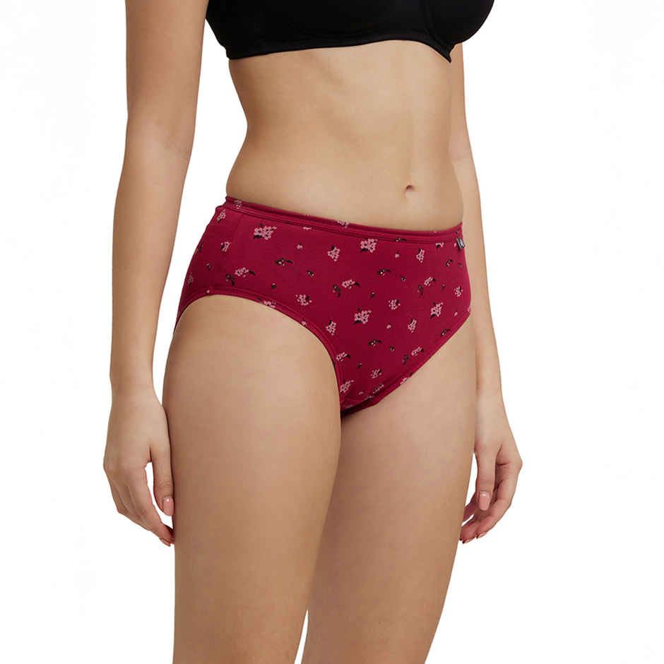 Jockey 1406 Women's Super Combed Cotton Mid Waist Hipster Underwear Panty|PO3 | Multicolor Dark assorted-L