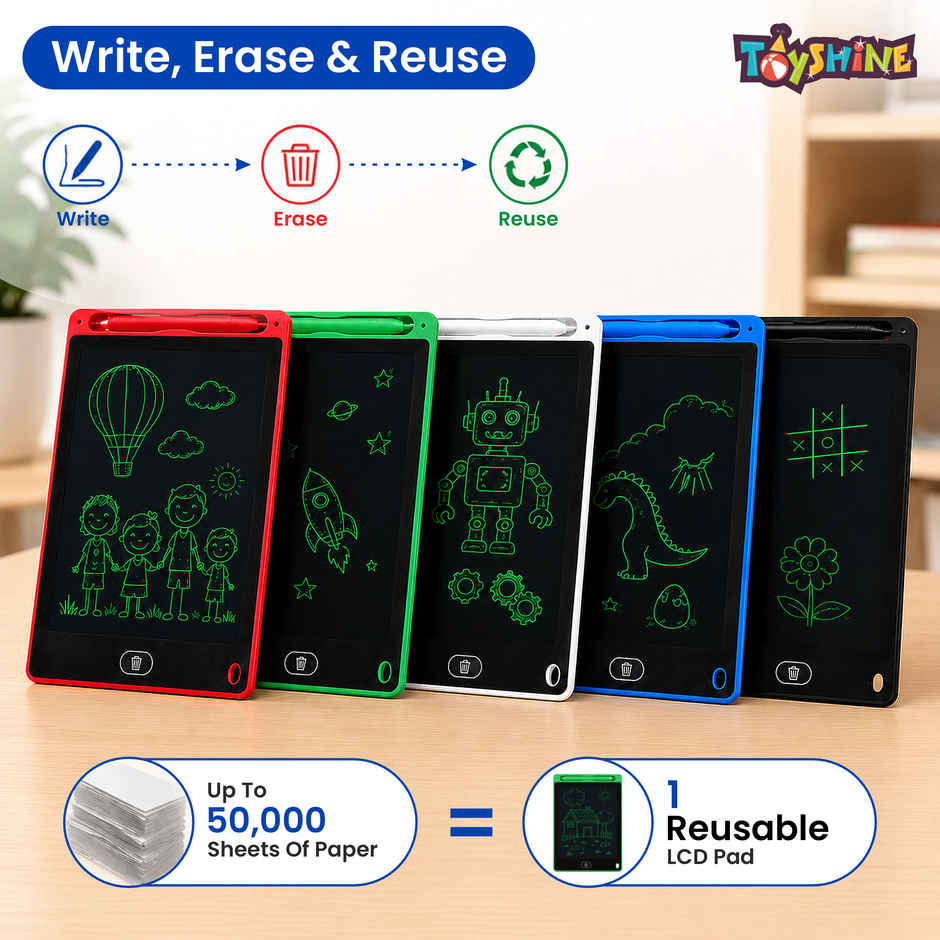 Toyshine Educational LCD Writing Tablet 2-5 Years - Multicolour