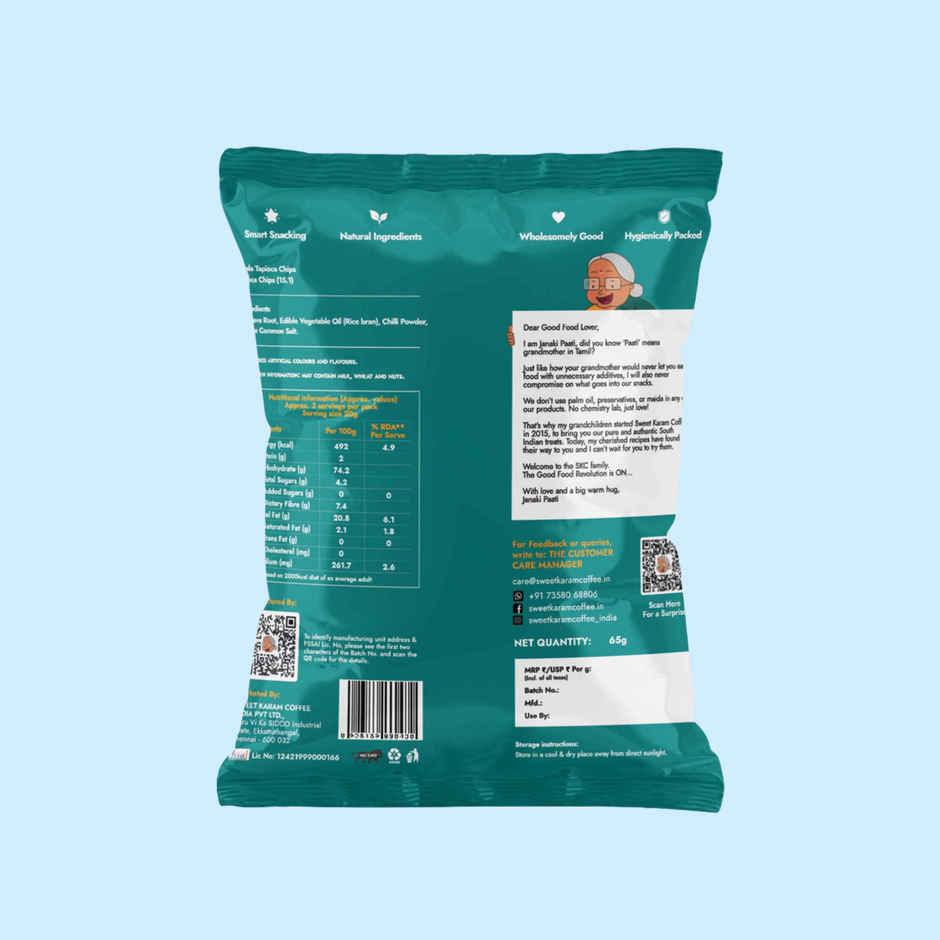Sweet Karam Coffee Classic Tapioca Chips | No Palm Oil