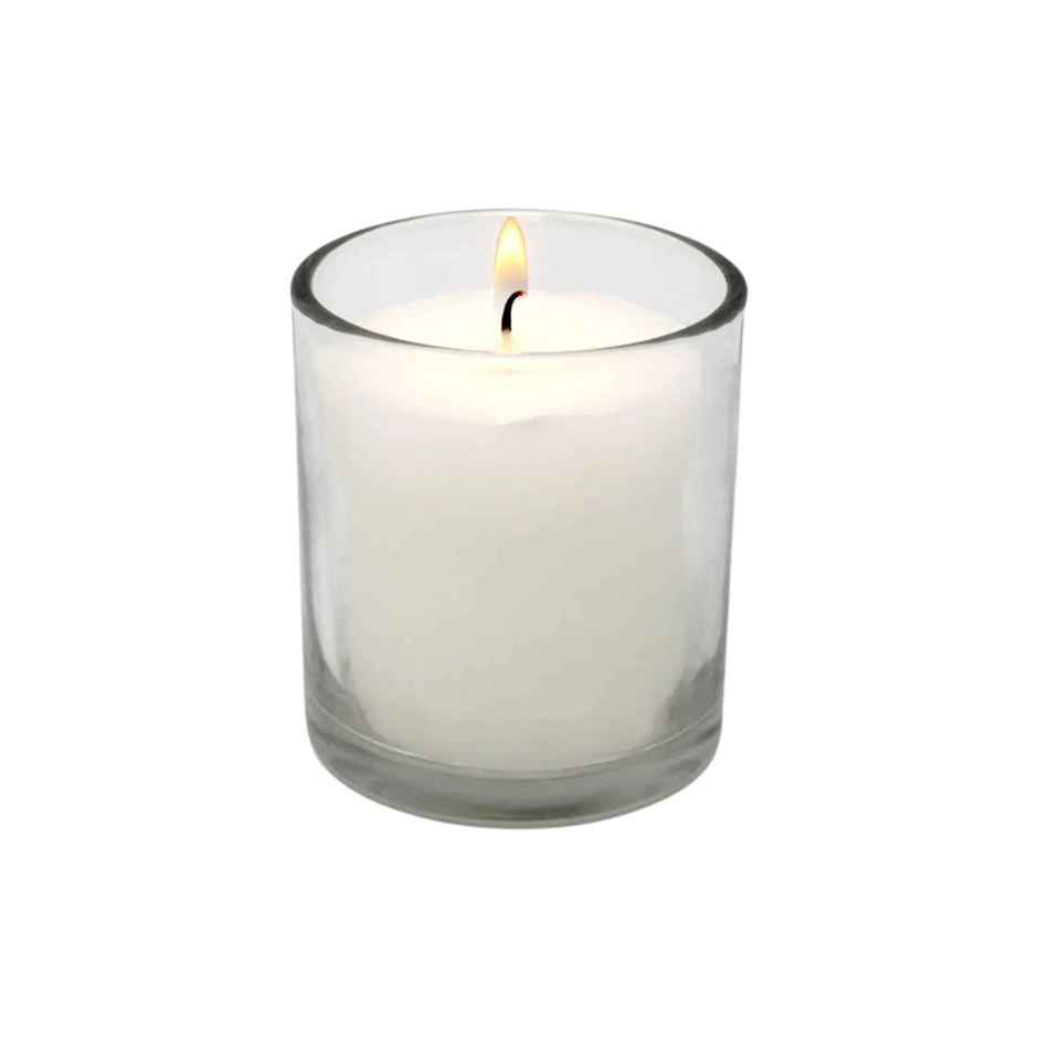 Scented Vanilla Glass Votive Candles | Samsidhi | Pack of 3