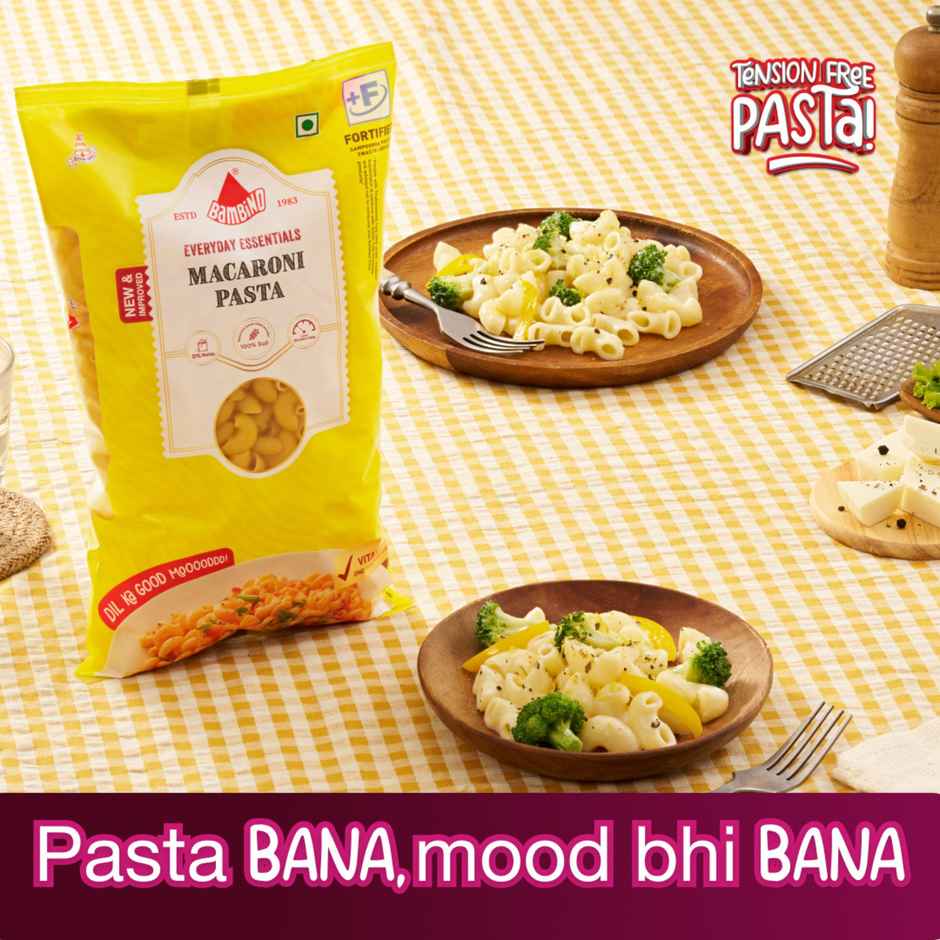 Bambino Macaroni Elbow Pasta - Pure Durum Wheat, No Maida, Protin Rich