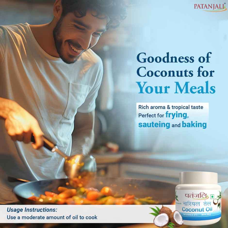 Patanjali Coconut Oil - Cold Pressed Nariyal Multipurpose Tel  Jar