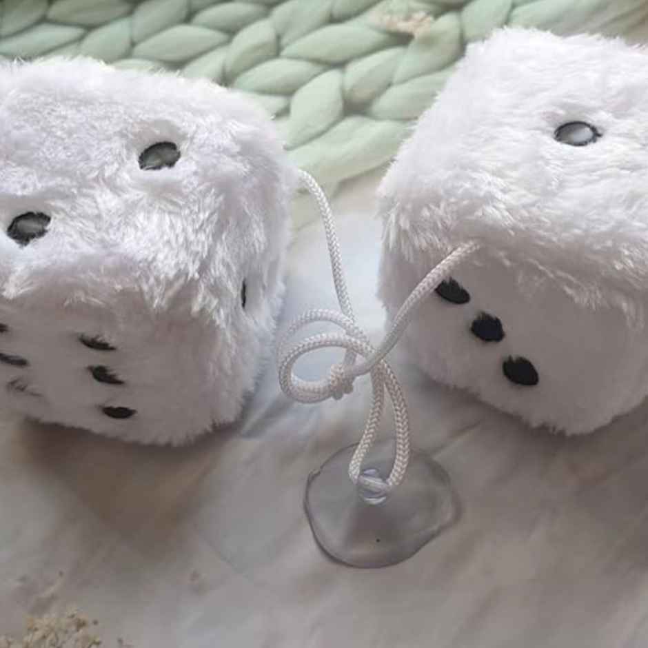 Divine Vibes Car Hanging Air Freshener Dice Pendant Rear View Mirror Charms Hanging