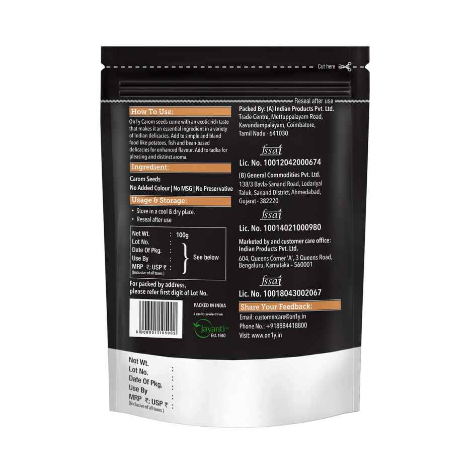 On1y Carom Seeds ( Ajwain )