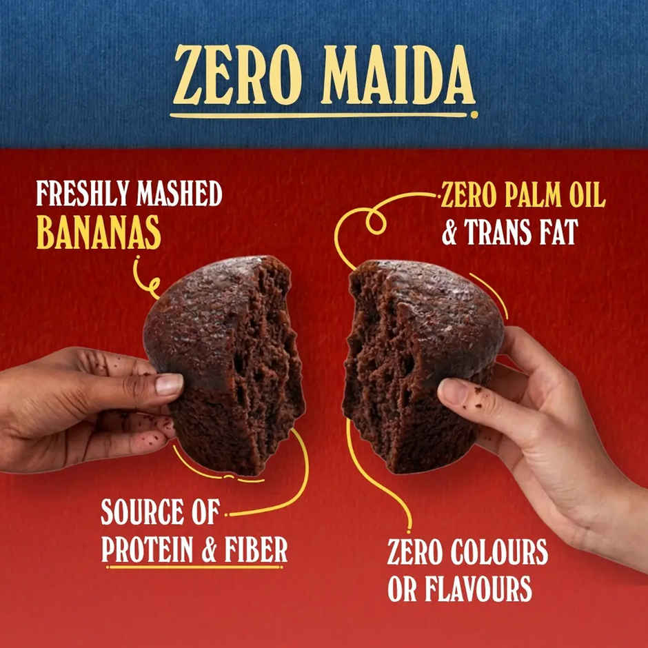 The Baker's Dozen Banana Muffin Zero Maida | Fruit Cake | Bakery Delight