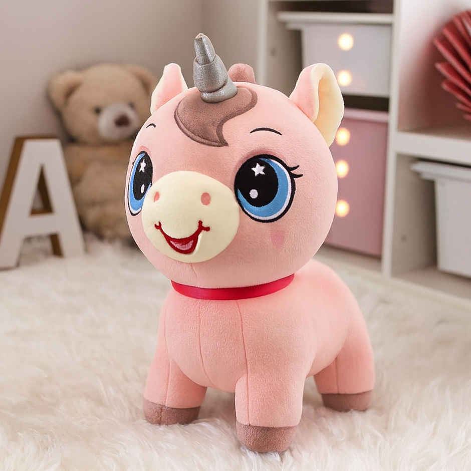 Spanker Unicorn Soft Toy Plush Unicorn with Glitter Horn for Kids | 28 cm