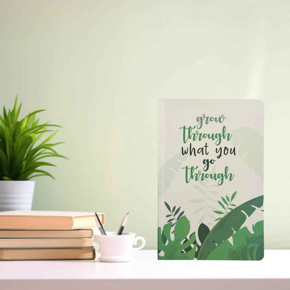 Papboo Unruled Soft Bound Notebook | Matte Finished Cover | 120 Pages | 21 x 15 cm | 80 Gsm | Grow