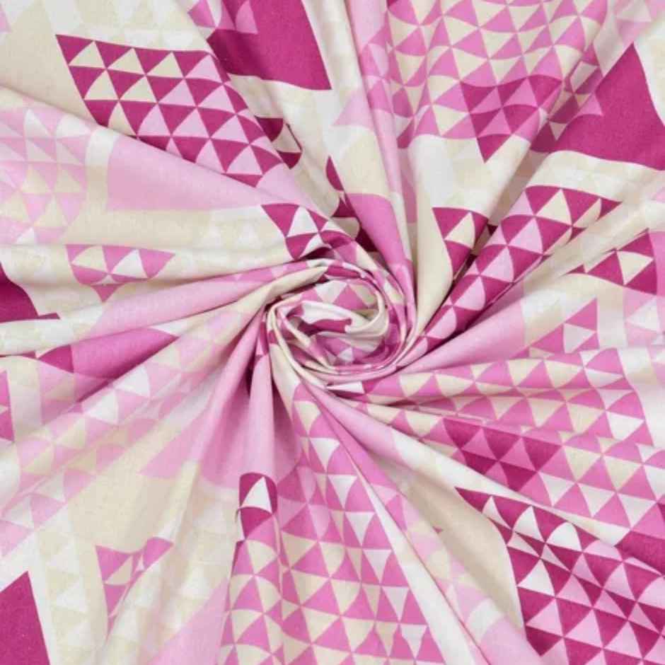 Bombay Dyeing Epigram 120 TC 100% Cotton Pink & Yellow Double Size Bedsheet with 2 Pillow Covers