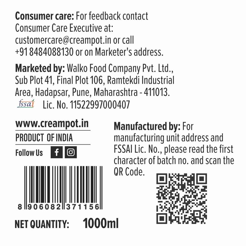 Cream Pot Vanilla(1l) & Gits Gulab Jamun Open & Eat (Tin)(1kg) Combo