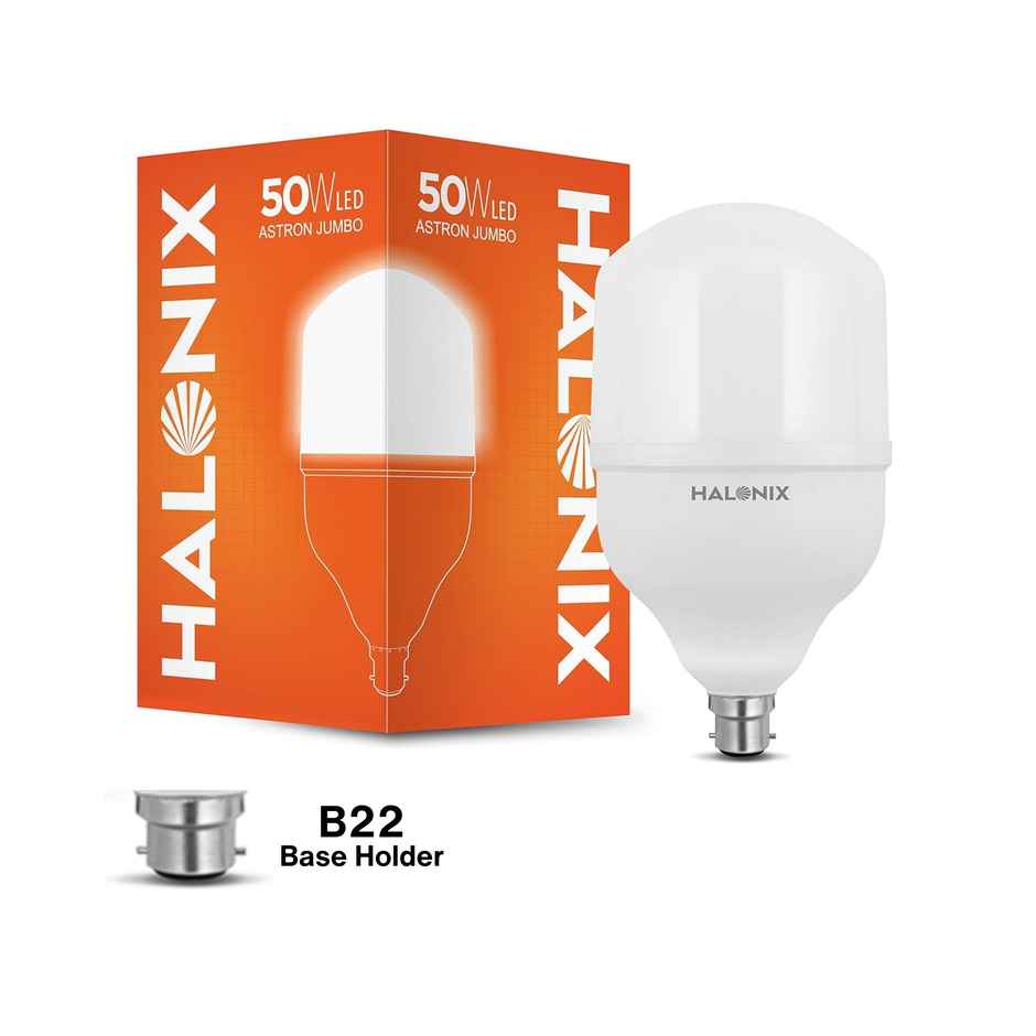 Halonix 50W High Wattage White Led Bulb | B22 Base Holder