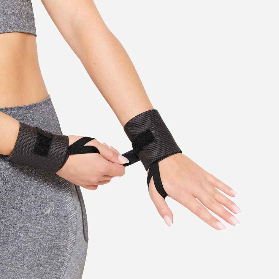Decathlon | Domyos Weight Training Wrist Strap - Dark Grey