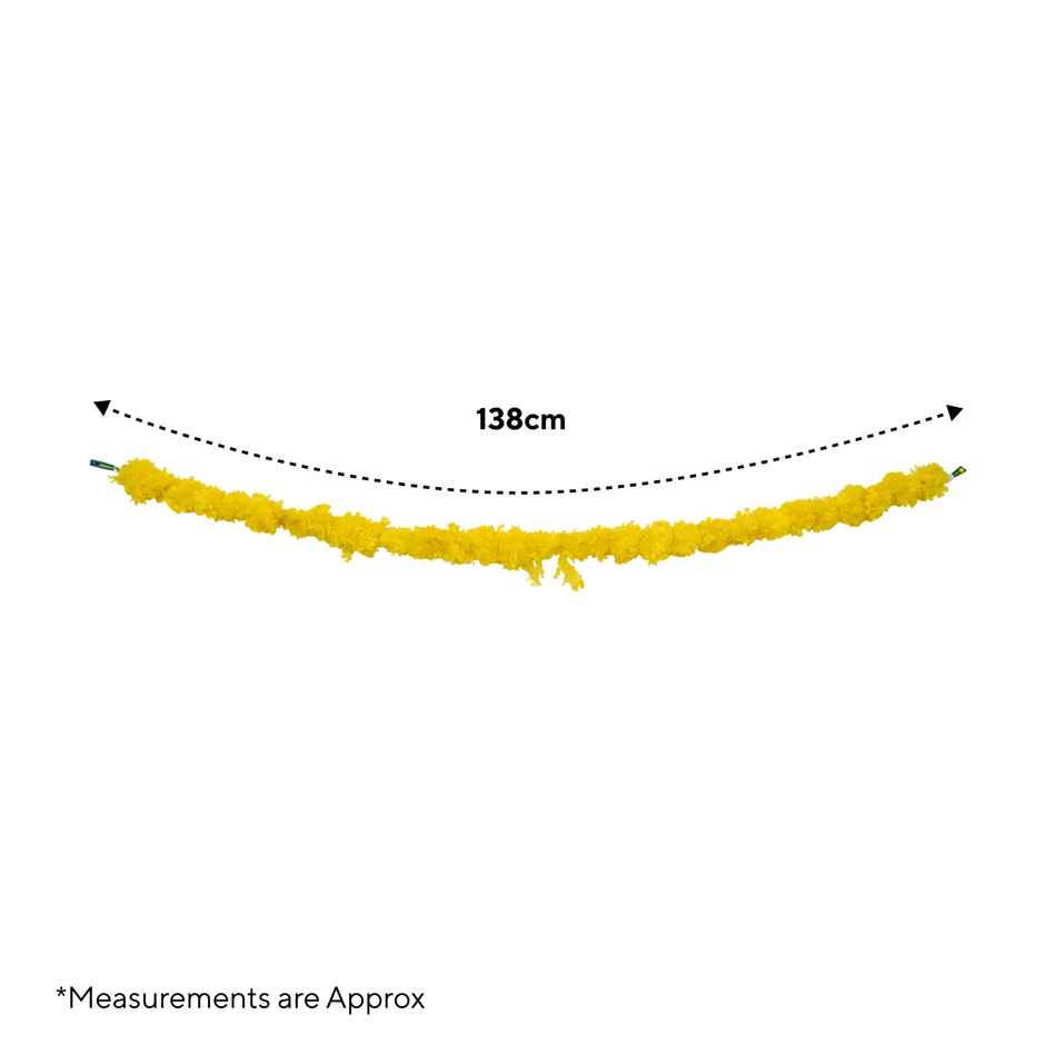 Flower String | Yellow Genda Ladi Decoration For Traditional | 1 pack 2 pcs | Party Propz