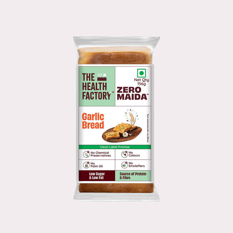 The Health Factory Garlic Bread | Zero Maida | Whole Wheat Bread