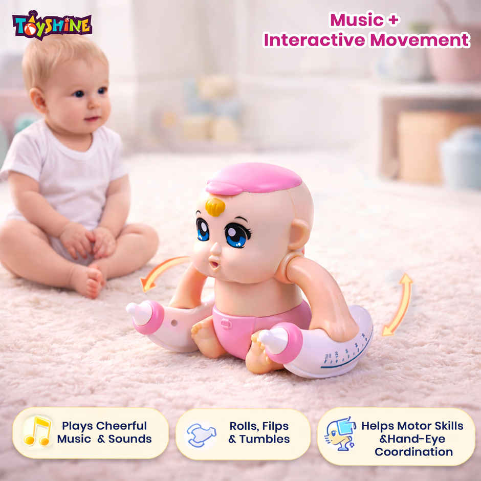 Toyshine Battery-Powered Tumbling Baby with Sound & Music | Interactive Toy for Kids
