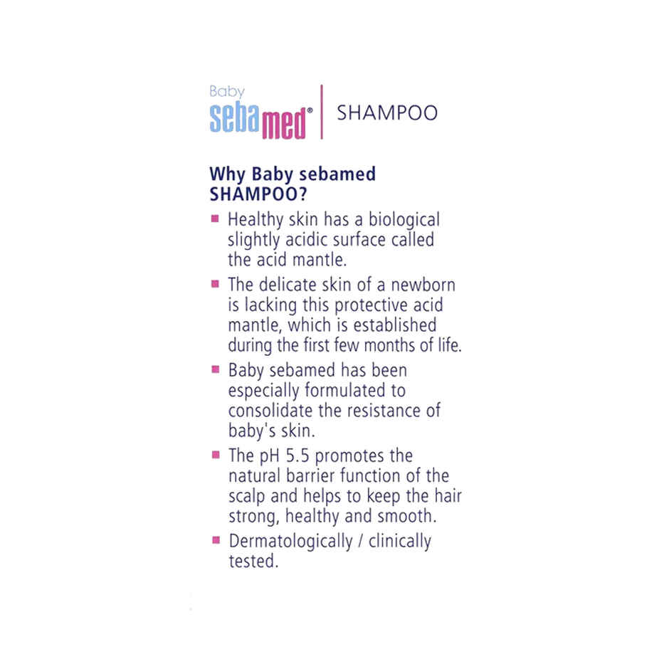 Baby Sebamed Shampoo | pH 5.5 | Ideal for Newborn's delicate scalp | No Tears