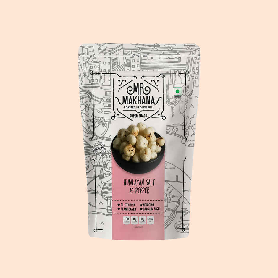 Mr Makhana Super Snack | Himalayan Salt And Pepper