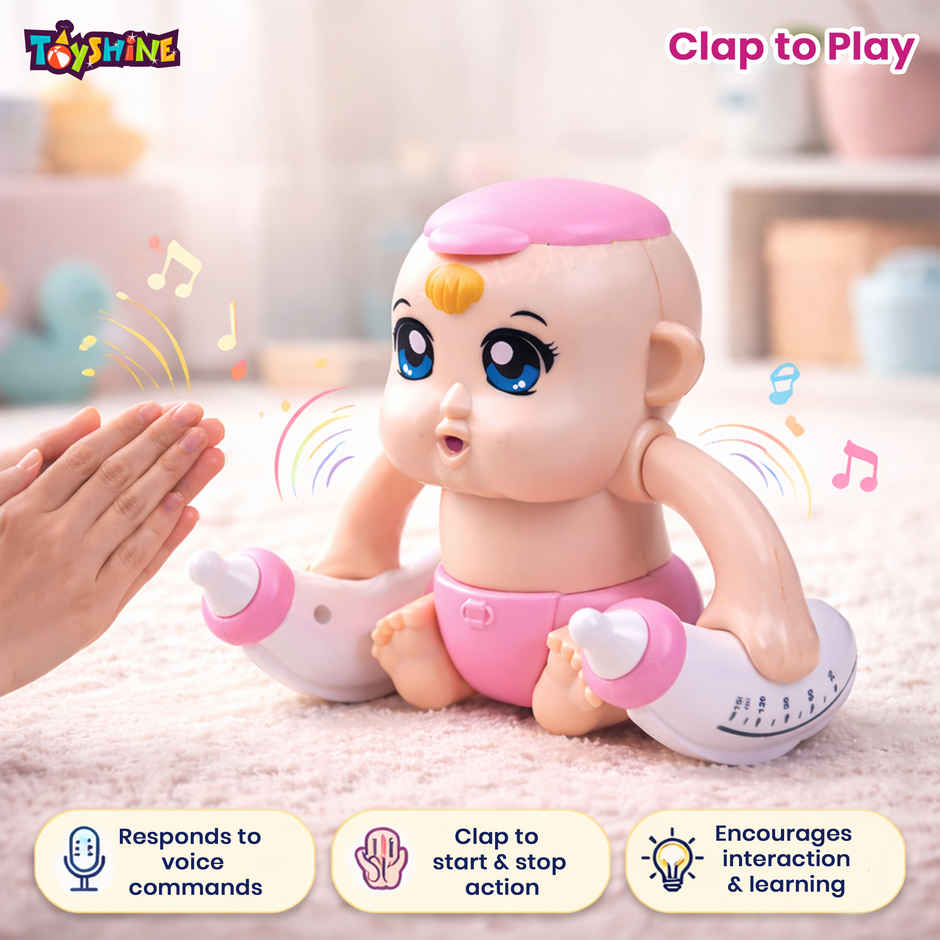 Toyshine Battery-Powered Tumbling Baby with Sound & Music | Interactive Toy for Kids