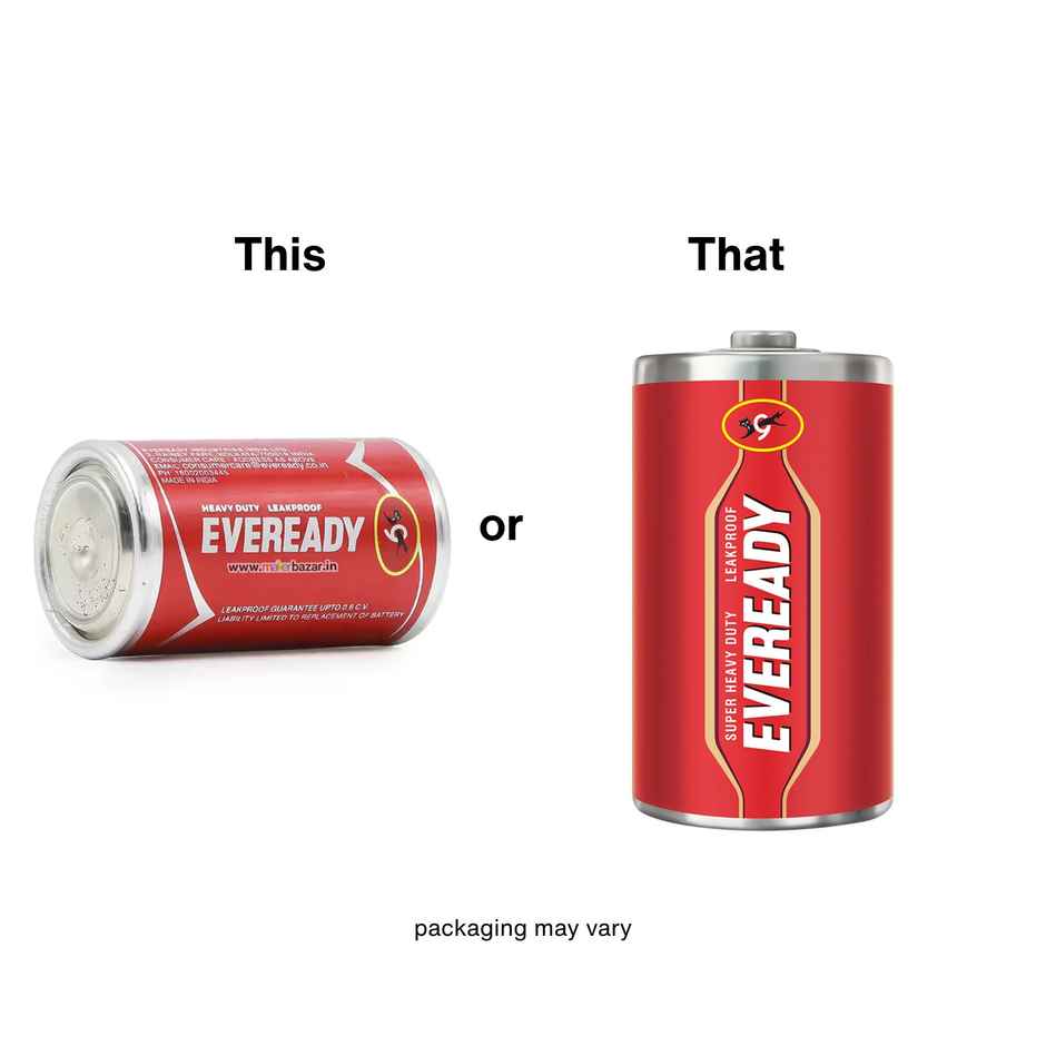 Eveready Carbon Zinc D Battery | 3X EMD Power