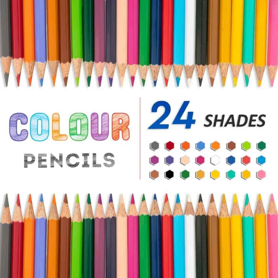 Doms Fsc 24 Flat Tin Colour Pencil