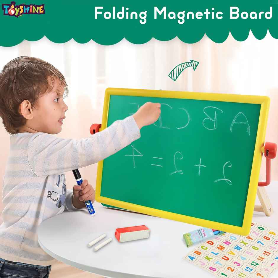 Toyshine Abc Numero Magnetic Blackboard Educational Alphabet & Number Learning Board For Kids