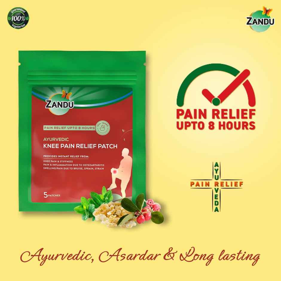 Zandu Ayurvedic Knee Pain Relief Patch (Pack of 5 patches)