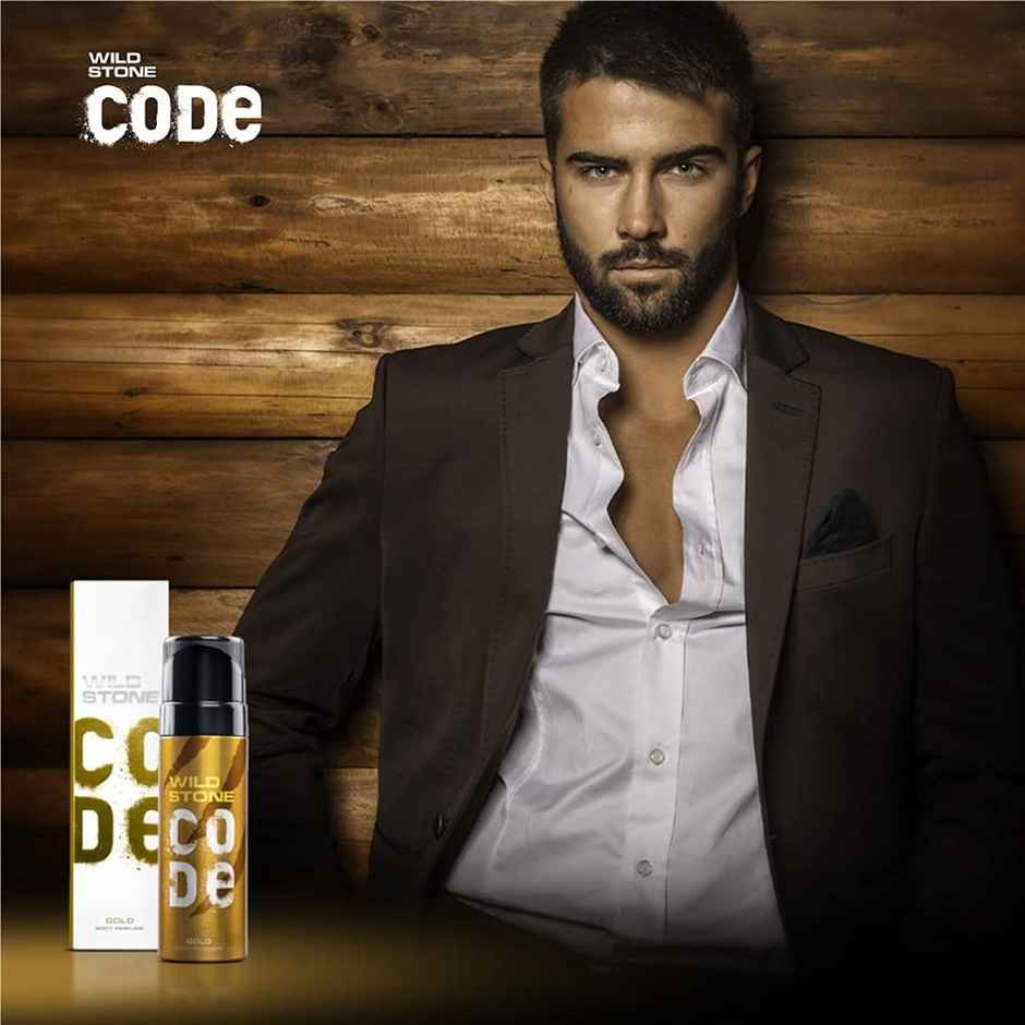 Wild Stone CODE Gold No Gas Deodorant for Men