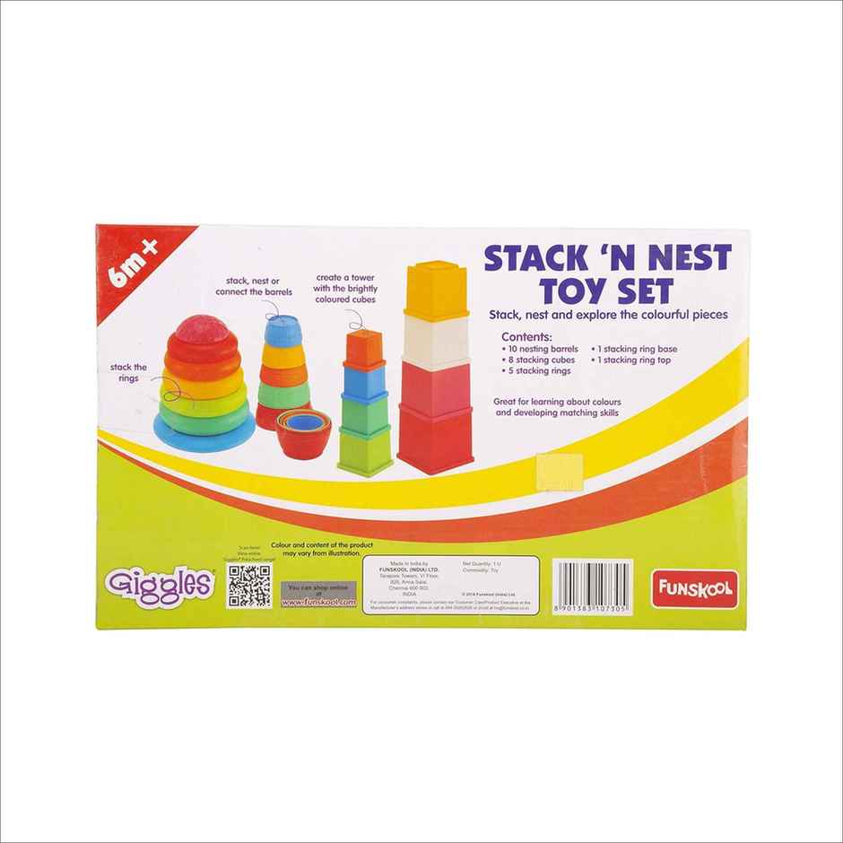 Funskool Giggles Stack N Nest Toy Set - Perfect for Little Hands